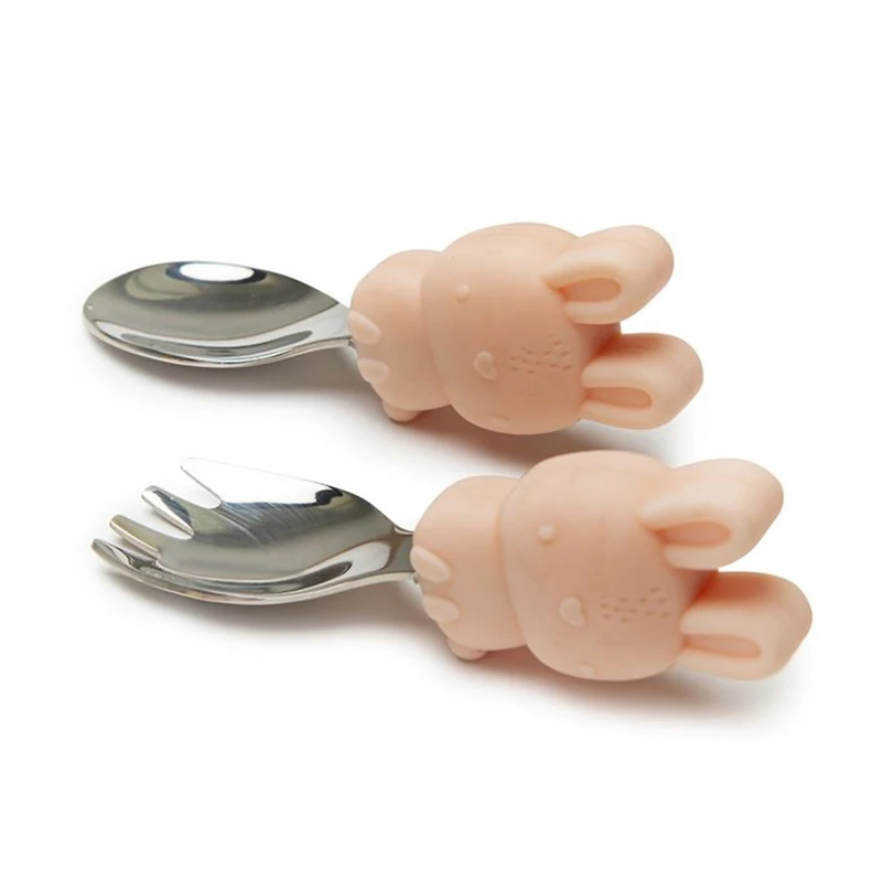 Learning Spoon and Fork Set - Bunny