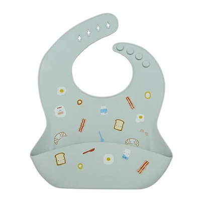 Bavoir en Silicone - Déjeuner