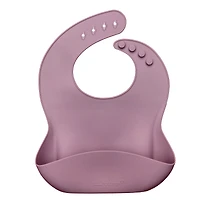 Bavoir en Silicone - Mauve