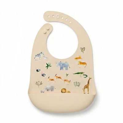 Bavoir en Silicone - Safari