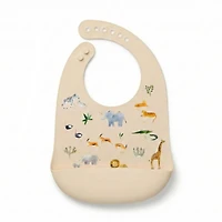 Bavoir en Silicone - Safari