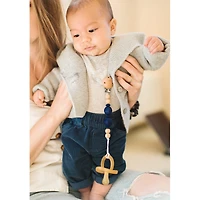 Attache-Suce en Silicone et Bois - Marine