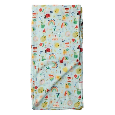 Couverture Mouseline Bambou - Alphabet Smile