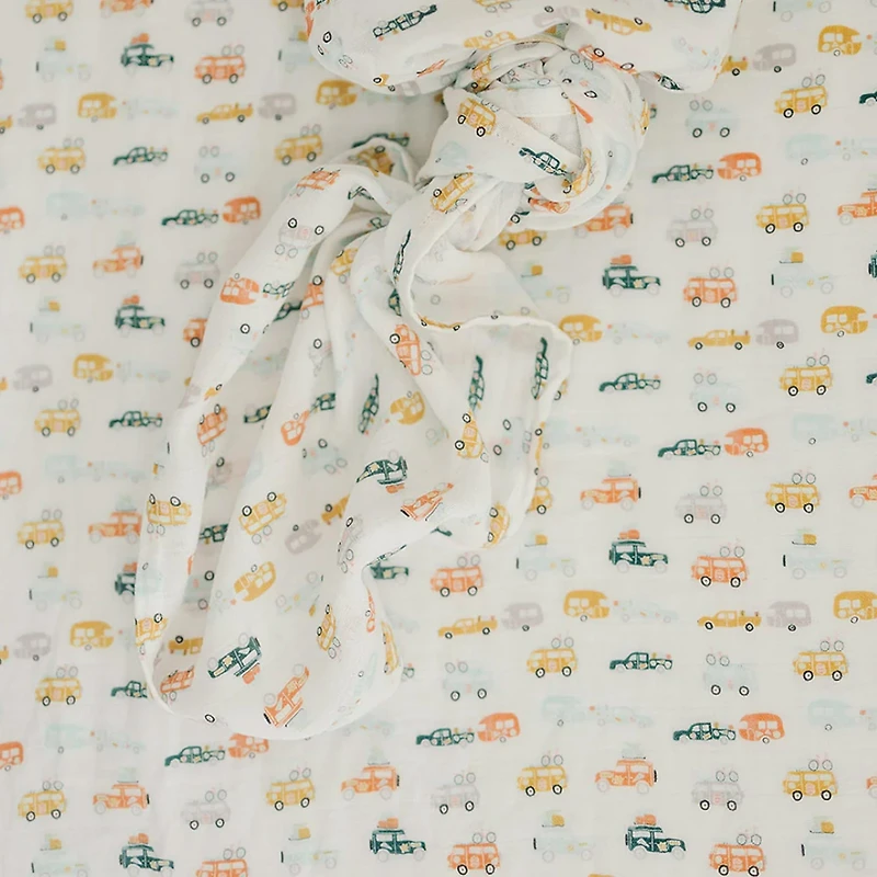 Bamboo Muslin Swaddle Blanket - Campers