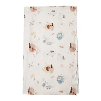 Bamboo Muslin Swaddle Blanket - Cozy Forest