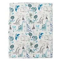 Couverture Mousseline Bambou - Dinosaures