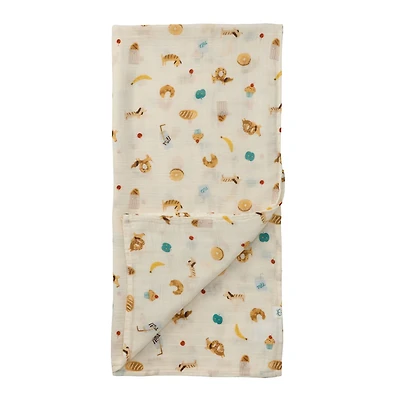 Bamboo Muslin Swaddle Blanket - Breakfast