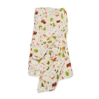 Bamboo Muslin Swaddle Blanket - Forest Friends