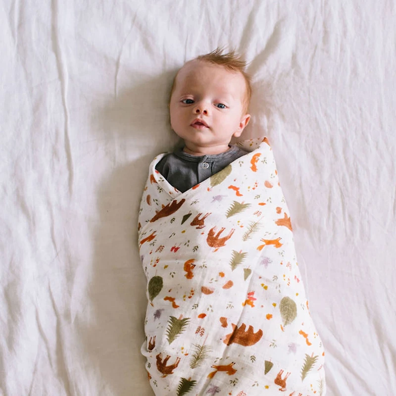 Bamboo Muslin Swaddle Blanket - Forest Friends