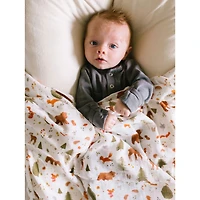 Bamboo Muslin Swaddle Blanket - Forest Friends