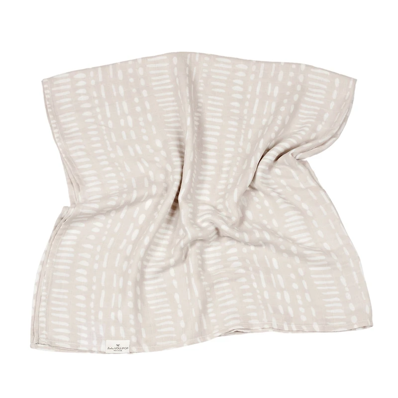 Bamboo Muslin Swaddle Blanket - Grey Mudcloth