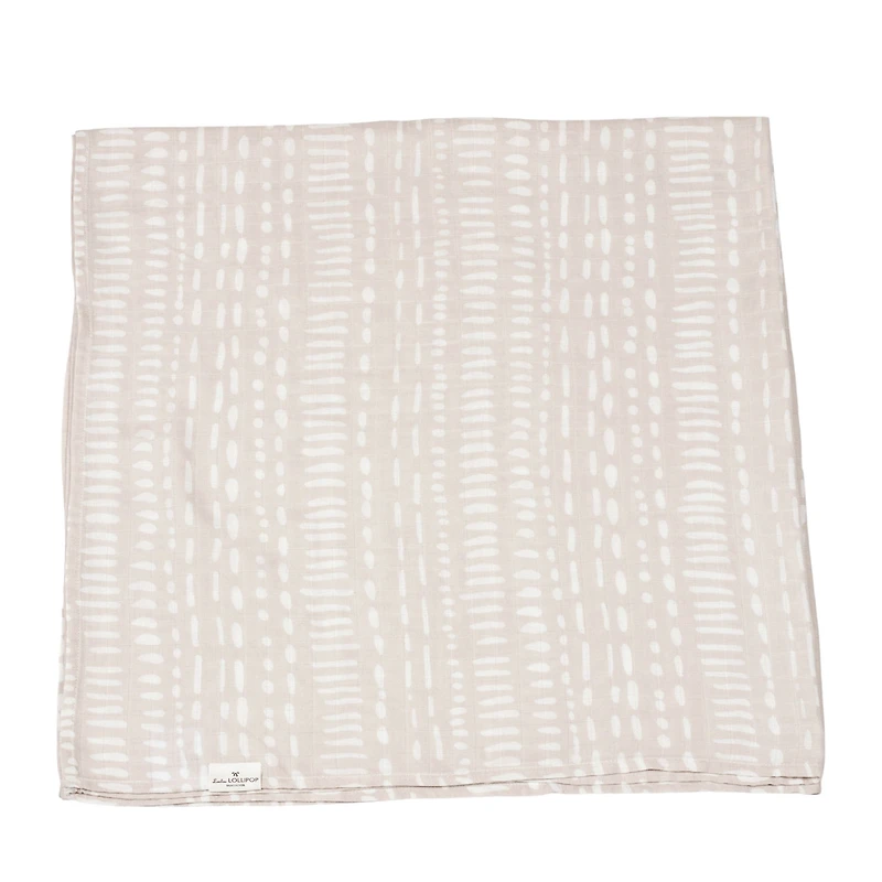 Bamboo Muslin Swaddle Blanket - Grey Mudcloth