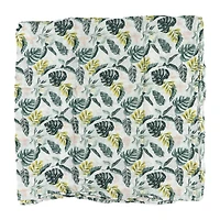 Bamboo Muslin Swaddle Blanket - Jungle Leaves