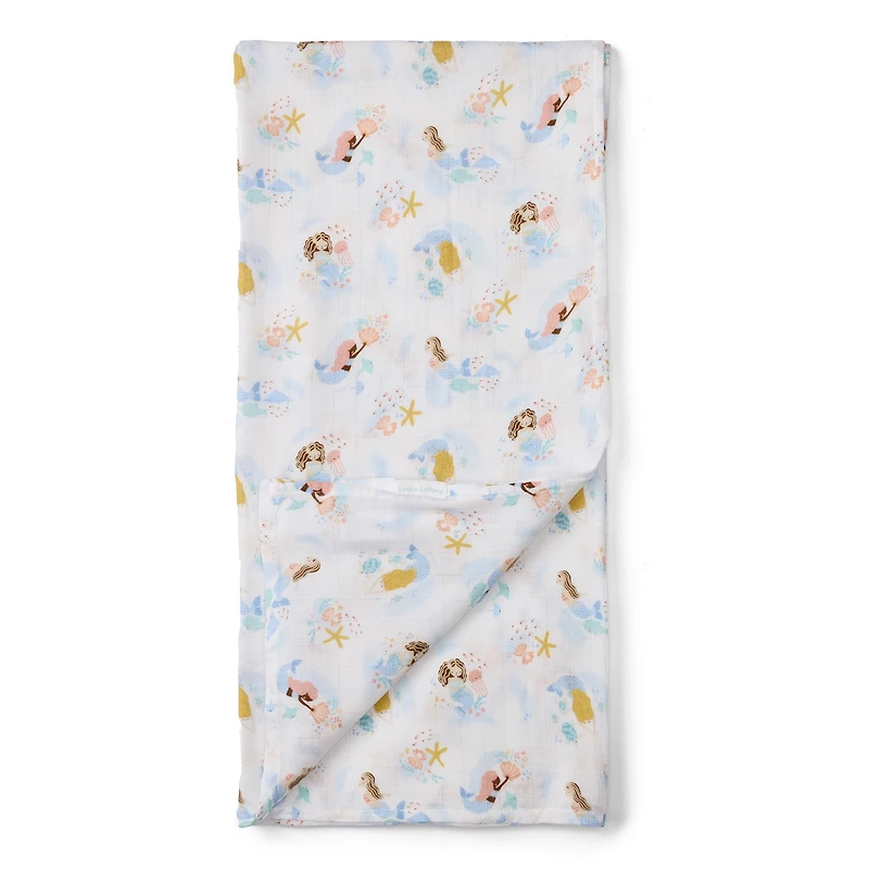 Bamboo Muslin Swaddle Blanket - Mermaids