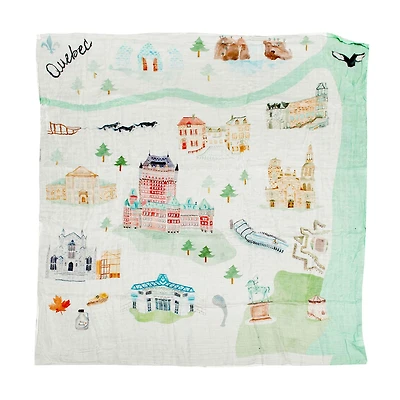 Bamboo Muslin Swaddle Blanket - Quebec