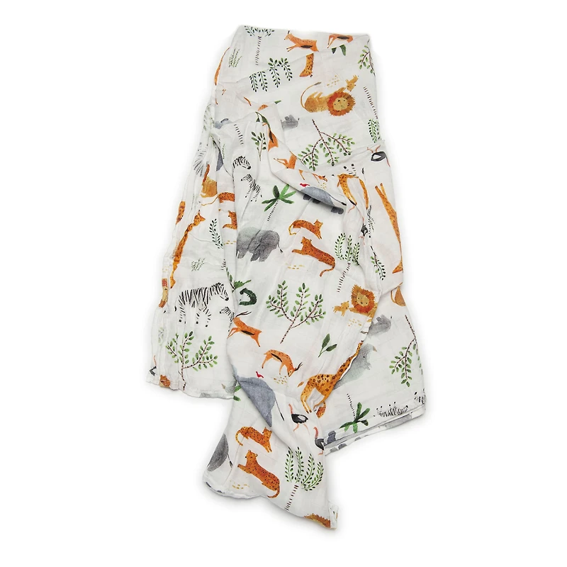 Bamboo Muslin Swaddle Blanket - Safari
