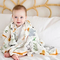 Bamboo Muslin Swaddle Blanket - Safari