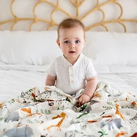 Bamboo Muslin Swaddle Blanket - Safari