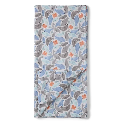 Couverture Mousseline Bambou - Phoques