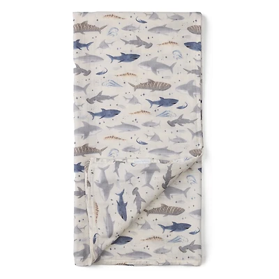 Couverture Mousseline Bambou - Requin