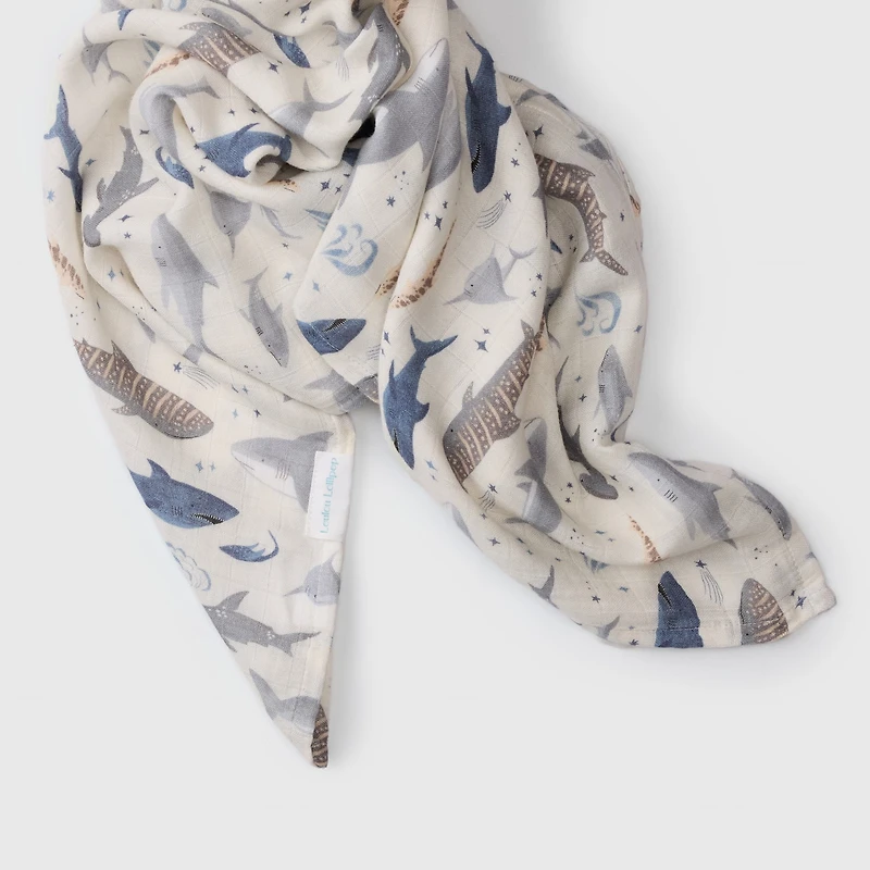 Couverture Mousseline Bambou - Requin