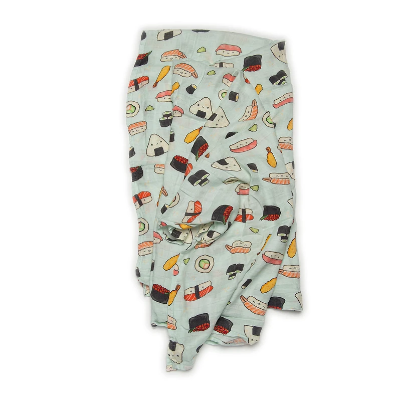 Couverture Mousseline Bambou - Sushi
