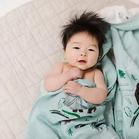 Bamboo Muslin Swaddle Blanket - Map Monde