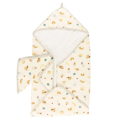 Hooded Towel Set - Breakfast