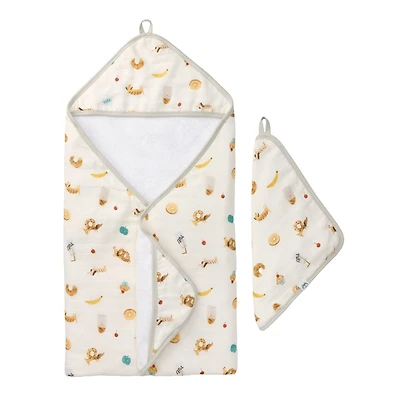 Hooded Towel Set - Breakfast