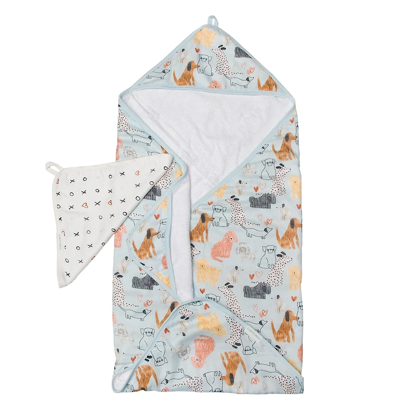 Ensemble Serviette à Capuchon - Chiens