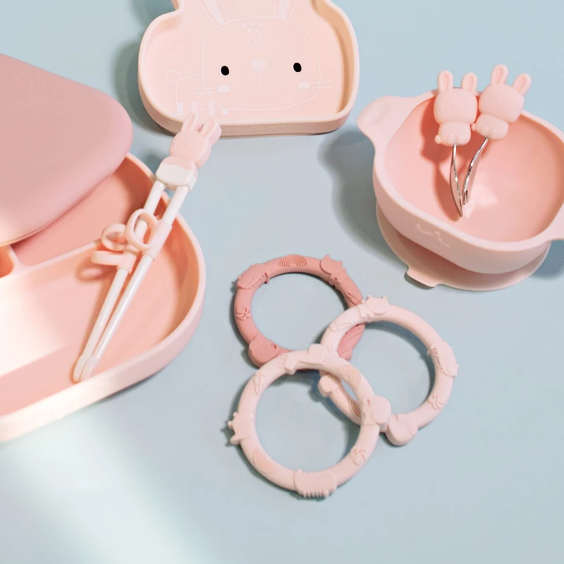 Teething Ring Set - Pink