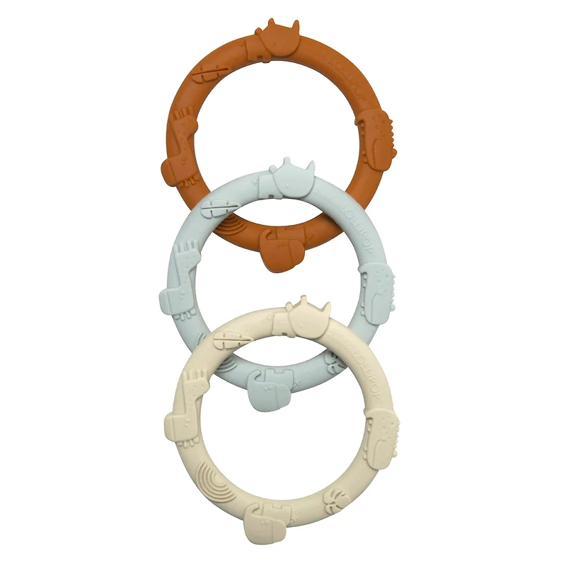 Wild Teething Ring Set - Ginger/Honey