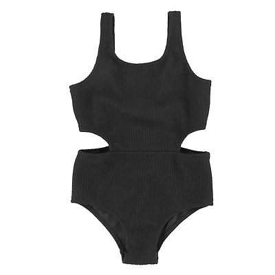 Maillot Côtelé Noir 2-14ans