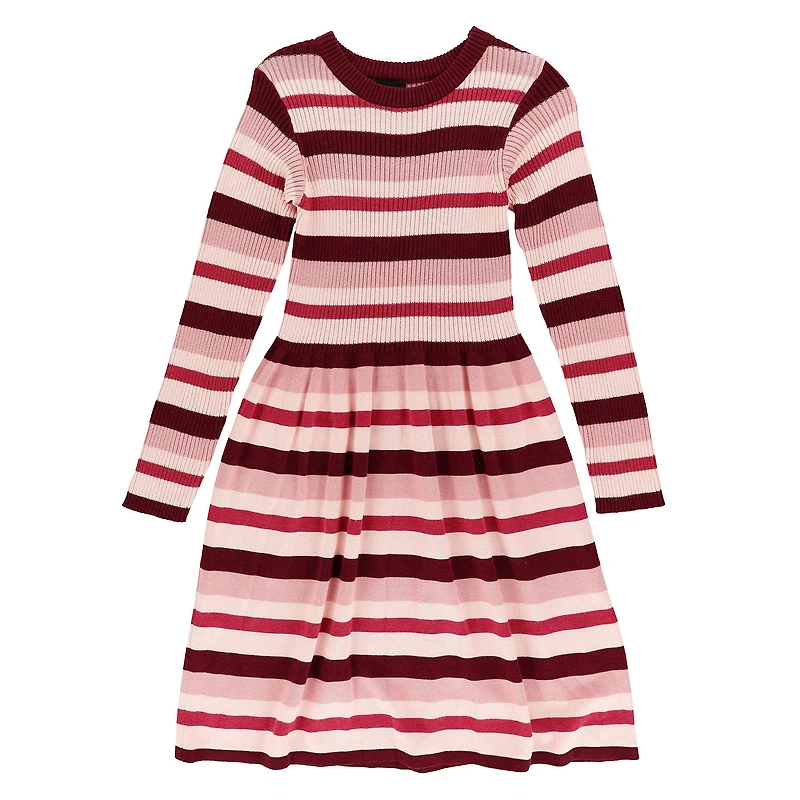 Robe Tricot Romance Rayée 7-14ans