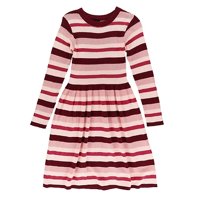 Robe Tricot Romance Rayée 7-14ans