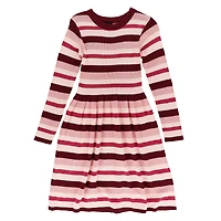 Robe Tricot Romance Rayée 7-14ans