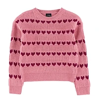Pull Tricot Romance Coeurs 7-14ans