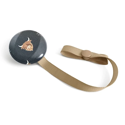 Pacifier Clip Highland Cow