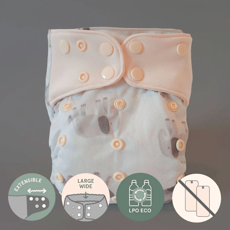 Couche Lavable Évolution 10-35lb - Éléphants