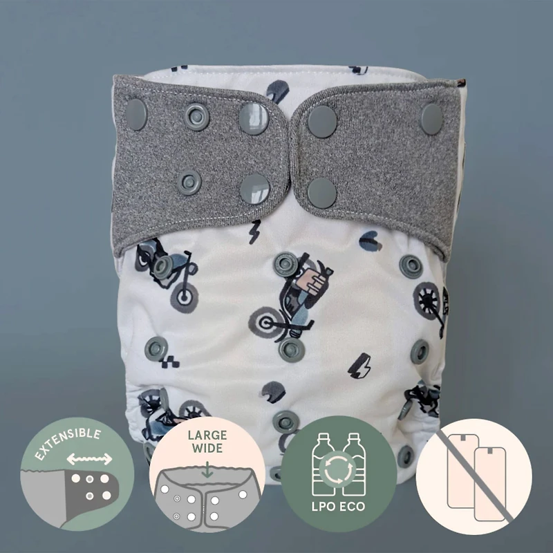 Couche Lavable Évolution -  Moto 10-35lb