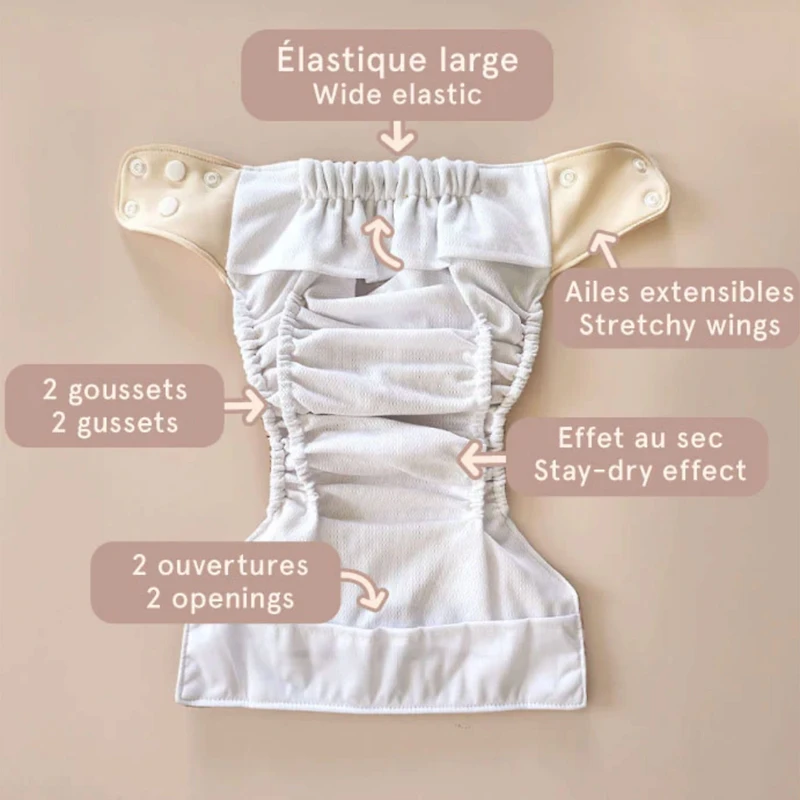 Couche Lavable Évolution -  Pois 10-35lb