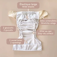 Couche Lavable Évolution -  Pois 10-35lb