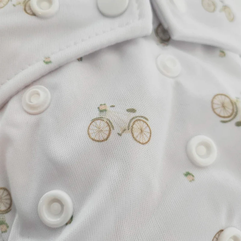 Large Elastic  Cloth Diaper 10-35lb - Bicycle