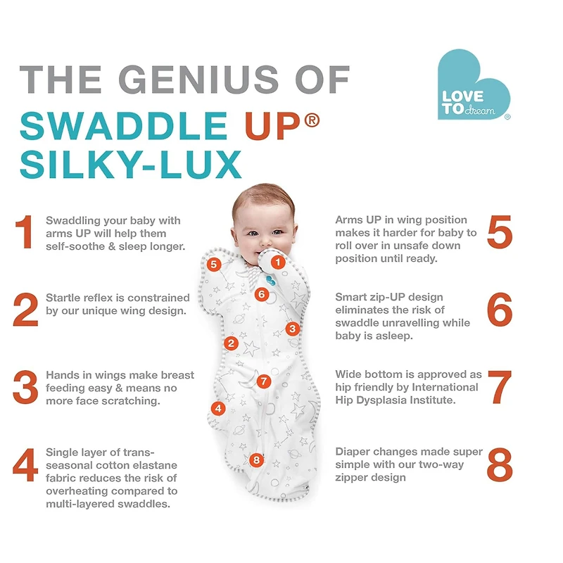 Swaddle Up SILKY-LUX™ Bambou Nouveau-né 5-8.5lb - Crème