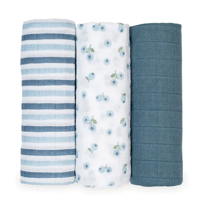 3pk Blueberries-cotton Muslin