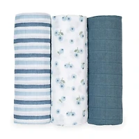 3pk Blueberries-cotton Muslin