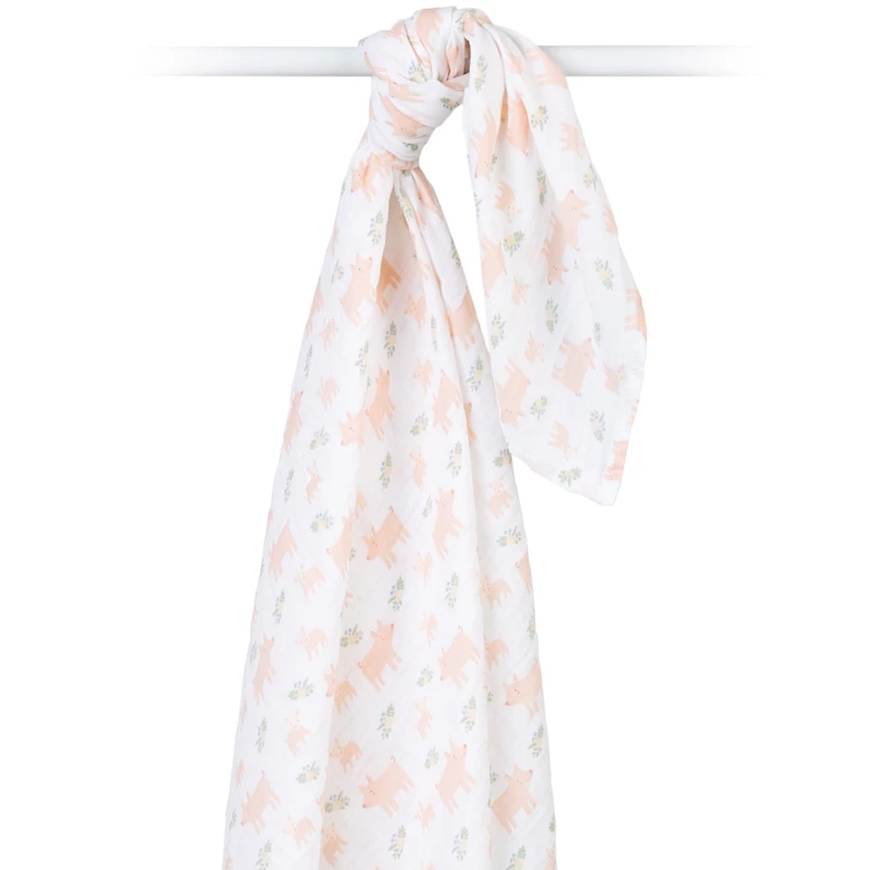 Piggies -Cotton Muslin Swaddle