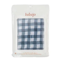 Fitted Crib Sheet - Navy Gingham