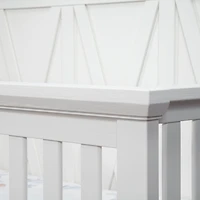 Couchette Évolutive 3 en 1 Emory Farmhouse - Blanc Lin