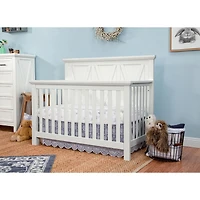 Couchette Évolutive 3 en 1 Emory Farmhouse - Blanc Lin